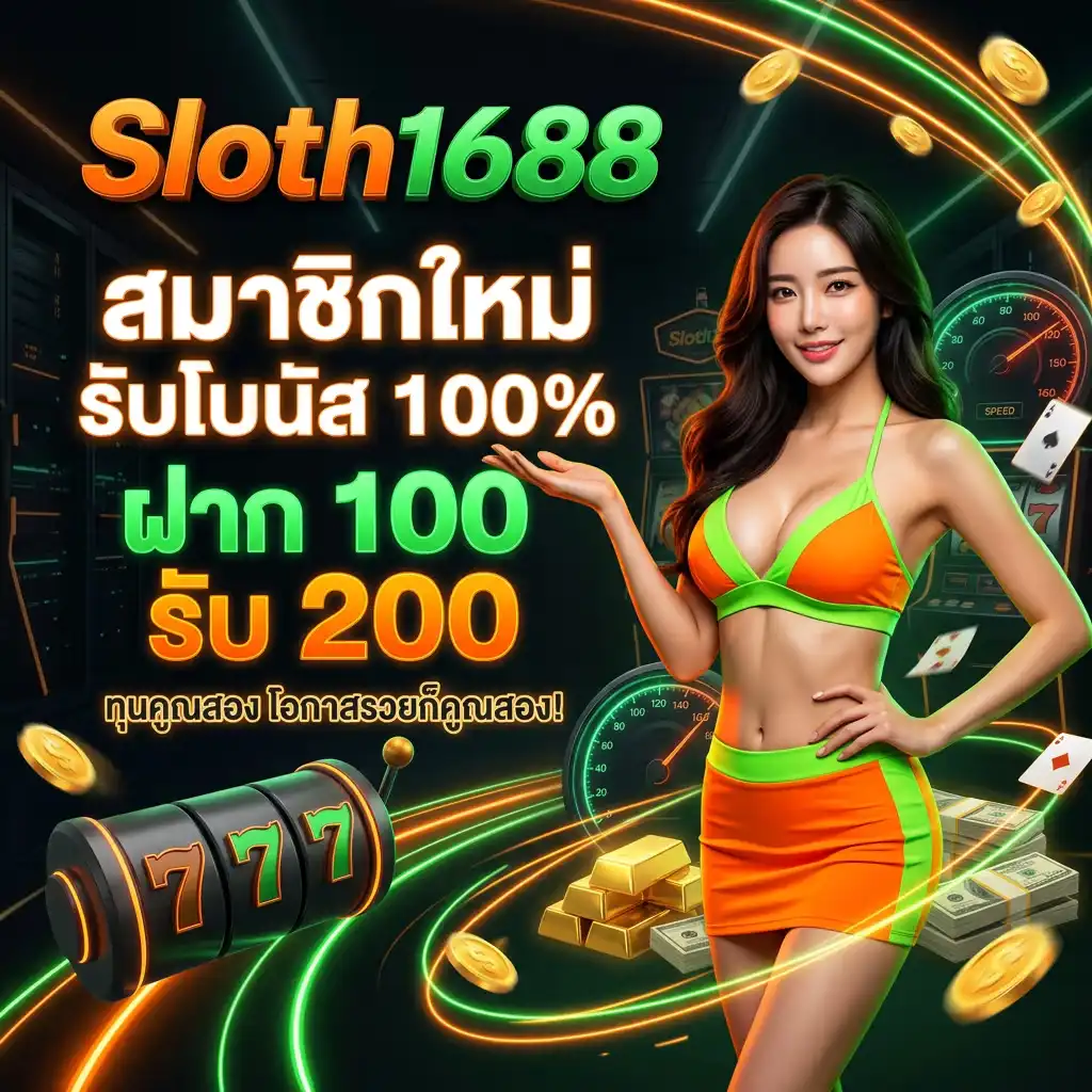 โปรโมชั่น สมาชิกใหม่ รับโบนัส 100% (ฝาก 100 รับ 200) ทุนคูณสอง โอกาสรวยก็คูณสอง!